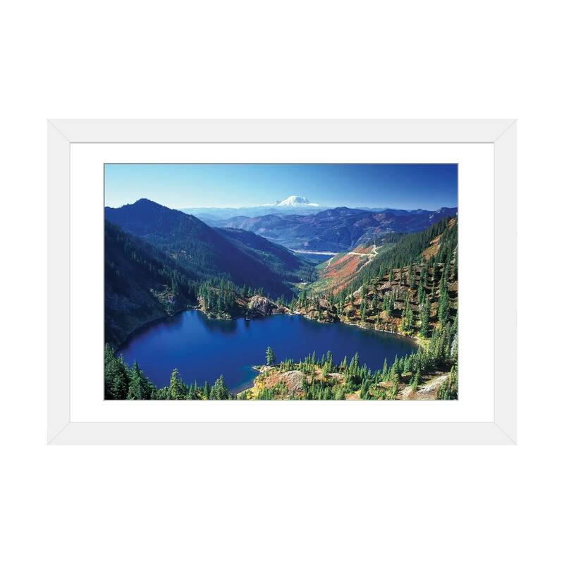 iCanvas "Valley Landscape With Lake Lillian In The Foreground, Alpine Lakes Wilderness